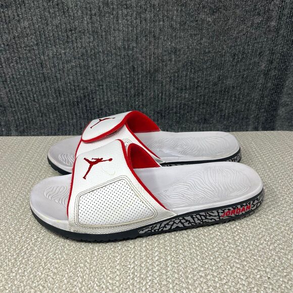 Nike Air Jordan Hydro 3 Retro Slide White Cement University Red Sz 12 854556-103 main image 4